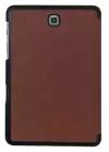 Чехол-обложка MyPads для Samsung Galaxy Tab S2 9.7 SM-T810/ T815 тонкий умный кожаный для пластиковой основе с трансформацией в подставку коричневый