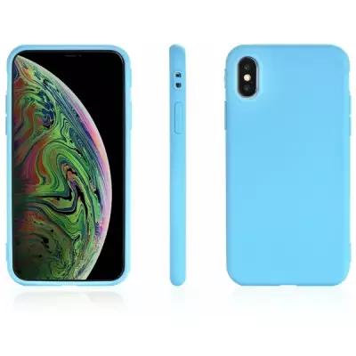 Чехол накладка iPhone X/XS 5.8" Gurdini Soft Lux (9) голубой