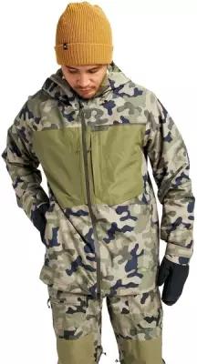 Куртка BURTON для сноубординга, средней длины, силуэт прямой, герметичные швы, регулируемые манжеты, снегозащитная юбка, подкладка, внутренние карманы, вентиляция, карманы, несъемный капюшон, регулируемый капюшон, ветрозащитная, утепленная, водонепроницаемая