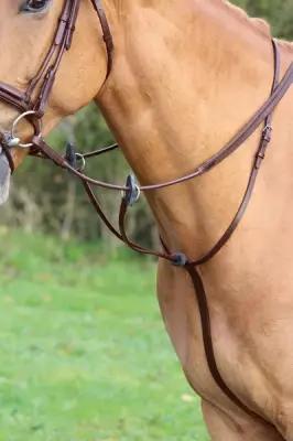 Мартингал для лошади SHIRES Velociti, COB, коричневый (Великобритания)