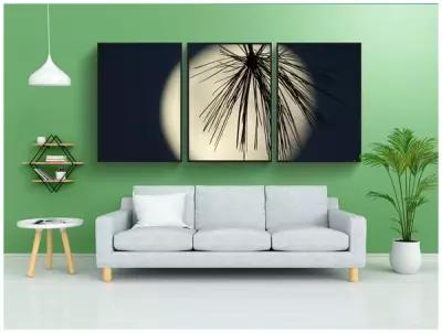 Набор модулных постеров для интерьера "Луна, французский силуэт, вечнозеленое дерево" 60x90 см. в тубусе, без рамки