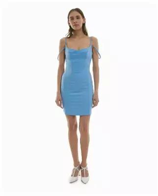 Платье Sorelle Bustier голубое, XS