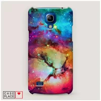 Пластиковый чехол "Смешание цвета в космосе" на Samsung Galaxy S4 mini / Самсунг Галакси С 4 Мини