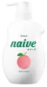 Kracie Naive Увлажняющее жидкое мыло для тела с экстрактом листьев персикового дерева, с ароматом сочного персика, 530 мл