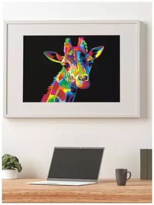 Картина по номерам Paintboy на подрамнике Радужный жираф 40х50 GX26194
