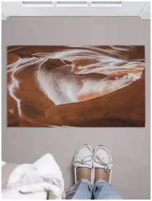 Придверный коврик в прихожую JoyArty "Аризонский каньон Антилопы" для обуви, на резиновой основе, 75x45 см