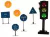 Модель пластик свет Светофор с дорожными знаками Технопарк 2010Z246-TRAFFICLIGHT-R