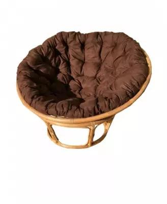 Кресло для отдыха "Папасан" D110 см (каркас медовый, подушка коричневая )