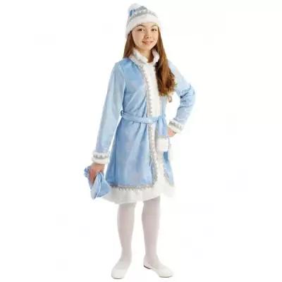 Детский костюм юной Снегурочки "Настенька" (8137), 128 см