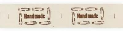 Лента хлопковая Gamma с рисунком, 25 мм, 1', 5х3 м, цвет S1_001/098 "Hand made" (CLP-251)