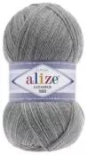 Пряжа для вязания ALIZE 'Lanagold 800', 100г, 730м (49%шерсть, 51%акрил) (21 серый меланж), 5 мотков