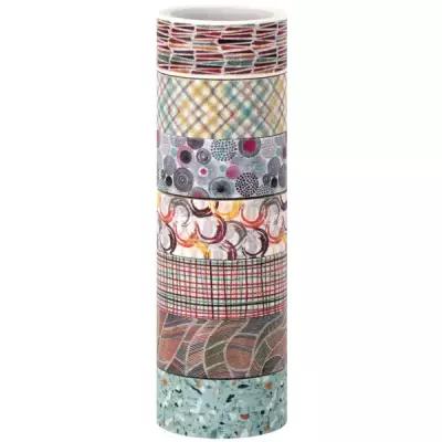 Клейкие WASHI-ленты для декора «Микс №3», 15 мм х 3 м, 7 цветов, рисовая бумага, остров сокровищ, 661711
