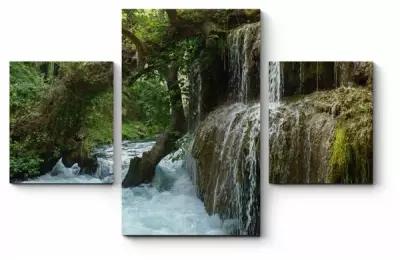 Модульная картина Водопад в лесу170x111