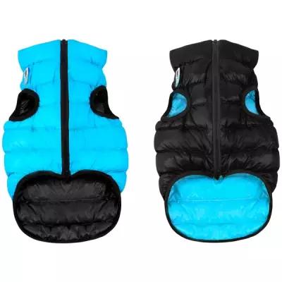 AiryVest Курточка двухсторонняя ЭйриВест, размер S 30, черно-голубая. Спина: 57-59см, объем груди: 27-30см