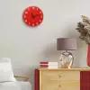 Часы настенные интерьерные круглые с фотопечатью Bright red бесшумные на кухню, для гостиной или спальни в подарок 31 см