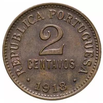 Нумизматика: Португалия 2 сентаво (centavos) 1918