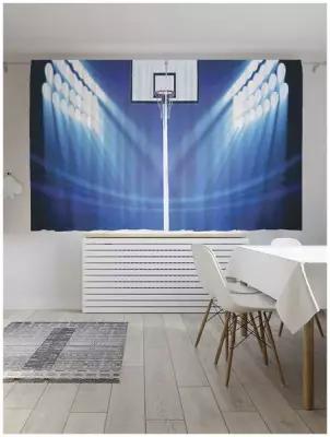 Классические шторы JoyArty "Баскетбольное кольцо", серия Oxford DeLux, 2 полотна 145x180 см