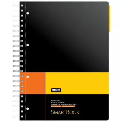 Attache Selection / Бизнес-тетрадь "Smartbook" А4, 120 листов, в клетку, 238х299 мм, черная/желтая