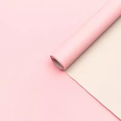 Бумага крафт двустороняя, серый-розовый,0,68 х 10 м