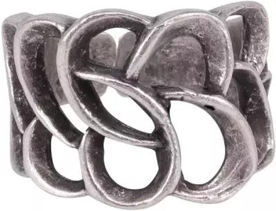 Кольцо бижутерное Орнамент (Безразмерное, Бижутерный сплав, Серебристый) 4-56486