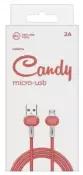 Дата-кабель Red Line Candy USB - Micro USB, красный УТ000021984