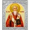 Святой Артемий Солунский (Селевкийский). Маленькая икона в серебряной раме. 4.5 х 5.5 см