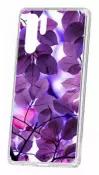 Чехол для Huawei P30 Pro Kruche Print Purple leaves, пластиковая накладка, силиконовый бампер с защитой камеры, защитный прозрачный кейс с рисунком