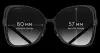 Титановые солнцезащитные очки GRESSO Andalusia - кошачий глаз / черные