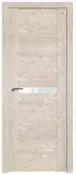 Межкомнатная дверь 2.01XN Каштан светлый стекло Белый лак, Profil Doors, Экошпон, со стеклом, 600x2000