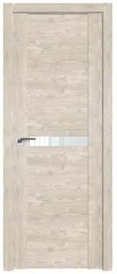 Межкомнатная дверь 2.01XN Каштан светлый стекло Белый лак Profil Doors, Экошпон, со стеклом 700x2000