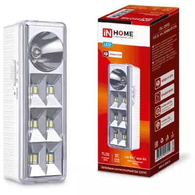Светильник сд ав СБА 2207DC 6+1LED 1.0Ah lithium battery DC IN HOME