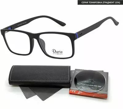 Тонированные очки с футляром на магните DARIO мод. 310419 Цвет 2 с линзами NIKITA 1.56 GRADIENT GRAY, HMA/EMI -2.75 РЦ 64-66