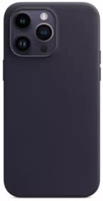 Чехол защитный Red Line для iPhone 14 Pro, для MagSafe, кожаный, темно-синий