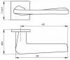 Комплект дверных ручек Armadillo TORSO_USS_BPVD-77_MAGWC, вороненый никель (ручка + завертка WC + магнитный замок + 2 универсальные петли)