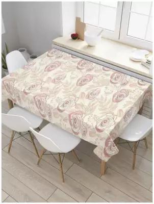Скатерть прямоугольная JoyArty на кухонный стол "Вихрь цветов" из оксфорда, 120x145 см