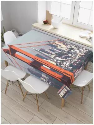 Скатерть прямоугольная JoyArty на кухонный стол "Арка моста" из оксфорда, 180x145 см