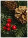 Новогоднее подвесное украшение для интерьера / Декоративная снежинка из искусственных веток ели Ингрид с шишками и ягодами от Gerard de ros