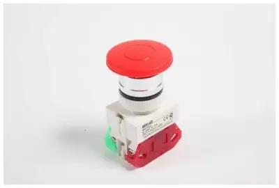 Выключатель кнопочный «Грибок» AE ВК-22 d22мм с фиксацией красн. DEKraft 25038DEK