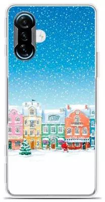 Силиконовый чехол на Xiaomi Redmi K40 Gaming Edition Снежный город / для Сяоми Редми К40 Гейминг Эдишн