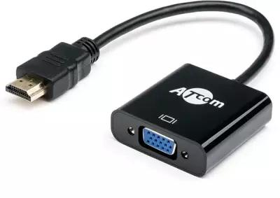 Переходник ATCOM HDMI - Vga, кабель 10 см, AT1013