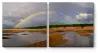 Модульная картина Сияние радуги 150x75