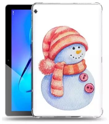 Чехол задняя-панель-накладка-бампер MyPads Веселый снеговик для Huawei MediaPad M3 8.4 LTE (BTV-W09/DL09) противоударный