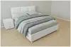 Кровать Корсика (Размер: 140x200(190) (+ 1400 ₽ ), Основание: Металлическое с ламелями, Цвет: Экокожа белый, Высота ножек: 5 см угловые (+1000₽))