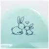 Горшок детский «Кролики», цвет нежно-бирюзовый