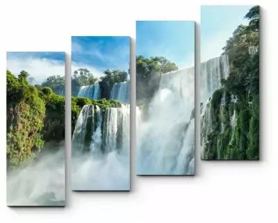 Модульная картина Удивительные водопады Игуасу 110x95
