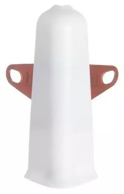 Угол наружный (внешний) с крепежом для плинтуса 85мм "Деконика", 001 Белый