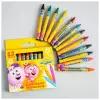 Восковые карандаши смешарики, Нюша и Бараш, набор 12 цветов
