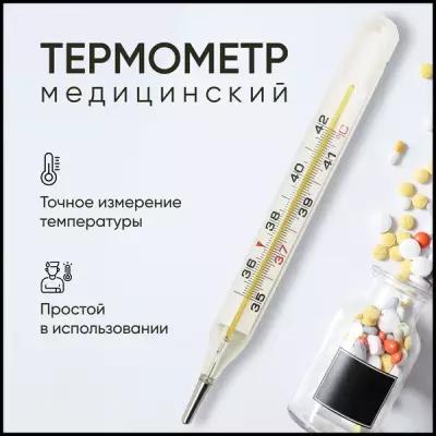 Термометр медицинский / градусник медицинский, в футляре для тела