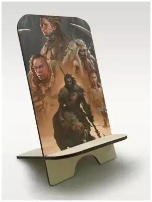 Подставка для телефона c рисунком УФ игры Far Cry Primal (Фар край праймал, мезолит, Таккар, мамонт, до нашей эры) - 292