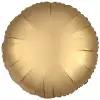 Воздушный шар фольгированный круг Сатин Золото, 46 см